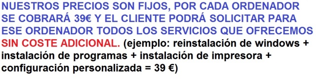 Informático Servicio a domicilio, tarifa plana 39€ barato. El Escorial , Las Rozas, Collado Villalba, Sierra Guadarrama